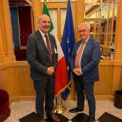 Francis Galbally and Senator Francesco Giacobbe