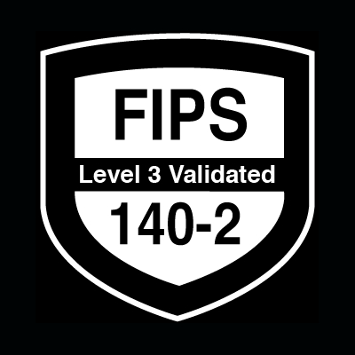 FIPS Level 3 Validated 140-2 badge