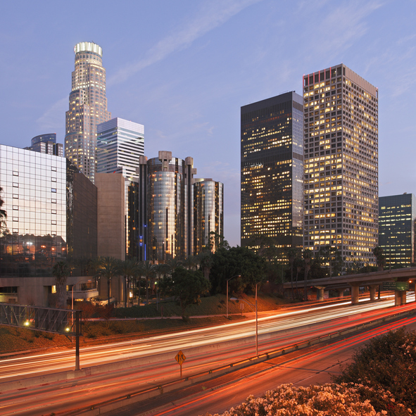 Downtown Los Angeles Skyline at Dusk